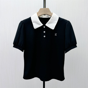 香●2026夏季新品 polo领短袖女宽松休闲通勤百搭T恤上衣1442