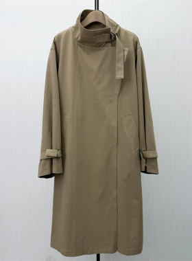 艾W●2026春季新品 风衣外套女宽松长款英伦风休闲通勤大衣3511