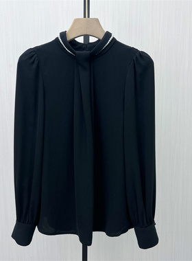 KA●2025冬季新品 法式长袖衬衫女小众气质别致宽松打底上衣0821