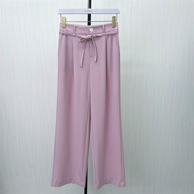 图●2025春季新品 西装阔腿裤女高腰显瘦宽松直筒休闲长裤5030