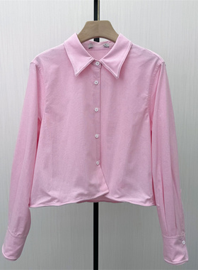 香●2026春季新品 长袖衬衫女纯色基础宽松休闲通勤百搭上衣2632