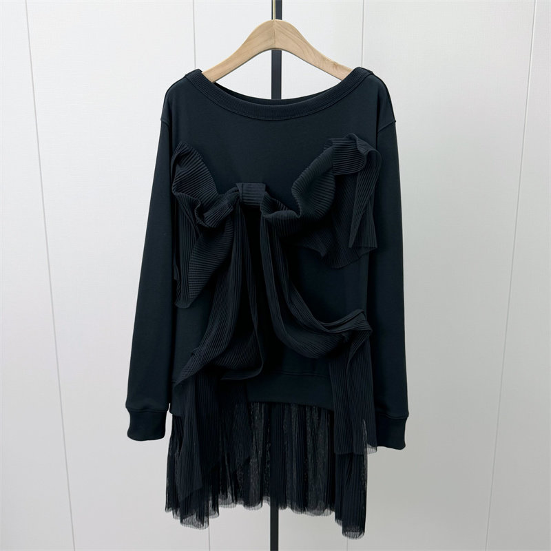 S●2026秋季新品 卫衣连衣裙女中长款休闲宽松慵懒风a字裙子522