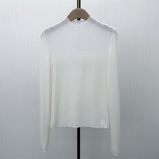 针织打底衫 新品 女弹力修身 显瘦内搭长袖 上衣286 恩 毛衫 2026春季