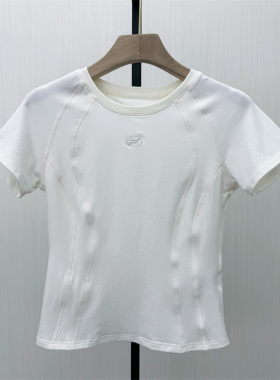 fei●2026夏季新品 插肩袖T恤女简约修身显瘦休闲百搭上衣6144