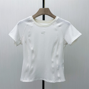 fei●2026夏季新品 插肩袖T恤女简约修身显瘦休闲百搭上衣6144