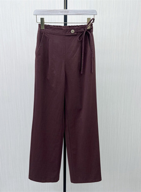 C●2025秋季新品 阔腿裤女高腰显瘦宽松直筒小个子休闲长裤5102