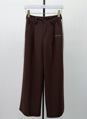 C●2026春季新品 阔腿裤女高腰显瘦休闲宽松百搭直筒长裤5272