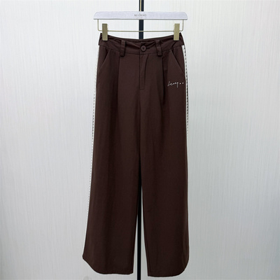 C●2026春季新品 阔腿裤女高腰显瘦休闲宽松百搭直筒长裤5272