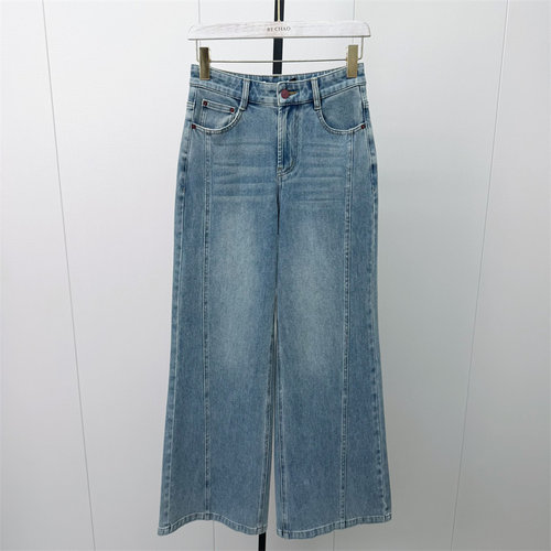熠●2026秋季新品 牛仔阔腿裤女高腰显瘦宽松百搭休闲长裤5065