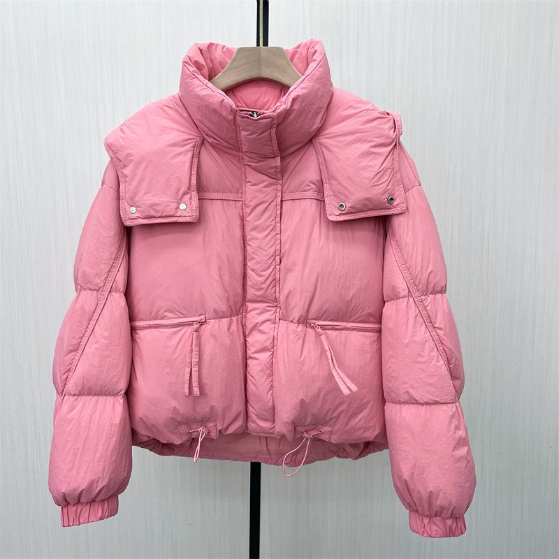 fei●2025冬季新品 短款羽绒服女连帽面包服加厚保暖外套8063