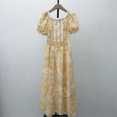芭●2026夏季新品 法式碎花连衣裙女气质显瘦小清新茶歇裙3018