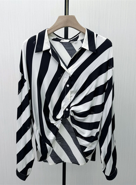 秋S●2026春季新品 法式长袖衬衫女小众气质别致宽松打底上衣4004