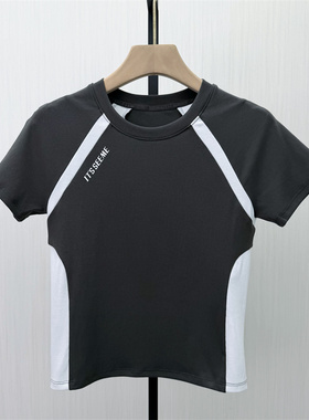 S●2026夏季新品 纯色打底衫女简约修身显瘦内搭短袖T恤上衣813