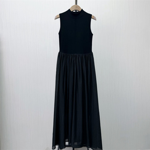新品 针织拼接长裙女气质打底显瘦背心连衣裙785 2026春季 恩