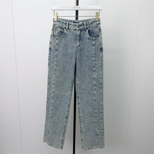 恩●2026冬季新品 直筒牛仔裤女高腰显瘦休闲通勤百搭长裤087