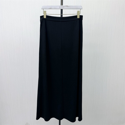 迪●2026夏季新品 黑色半身裙女高腰显瘦气质通勤百搭长裙3647