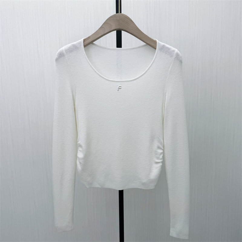 fei●2026春季新品 长袖针织衫女气质轻薄修身显瘦打底上衣5213