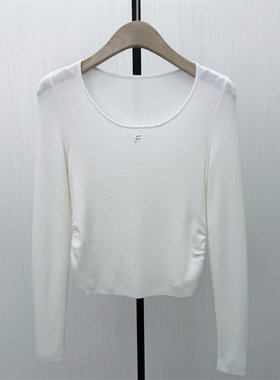 fei●2026春季新品 长袖针织衫女气质轻薄修身显瘦打底上衣5213