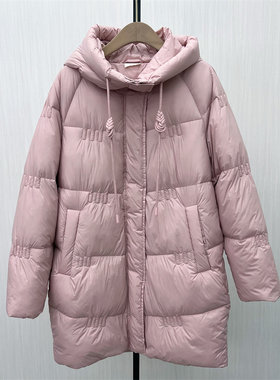 C●2025冬季新品 羽绒服女中长款时尚宽松加厚百搭保暖外套9211