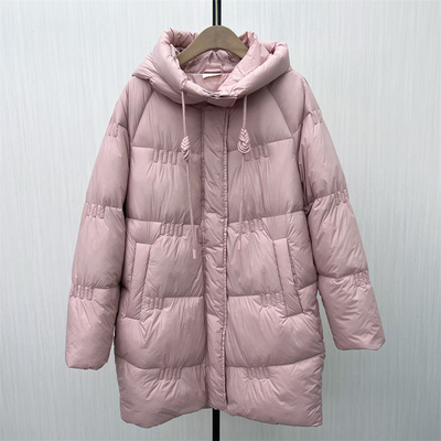 C●2025冬季新品 羽绒服女中长款时尚宽松加厚百搭保暖外套9211