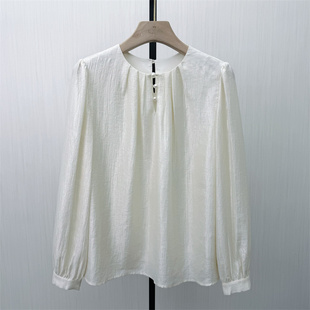 2026春季 衬衫 新品 长袖 女小众气质别致宽松打底上衣350 法式 香