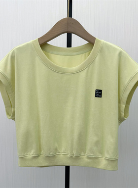 fei●2026夏季新品 纯色T恤女简约宽松通勤百搭显瘦短袖上衣6112