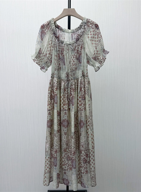fei●2026夏季新品 法式泡泡袖连衣裙女气质显瘦小清新茶歇裙6240