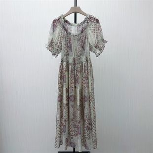 fei●2026夏季新品 法式泡泡袖连衣裙女气质显瘦小清新茶歇裙6240
