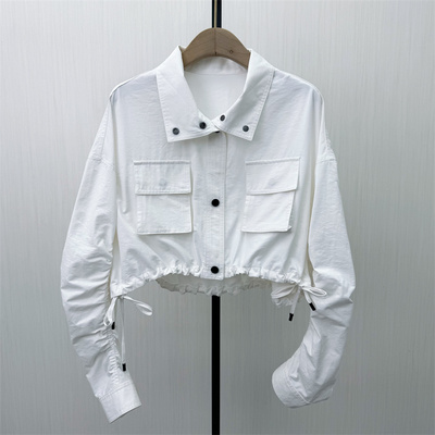 乂●2026春季新品 短外套女宽松休闲通勤百搭小个子工装夹克0322