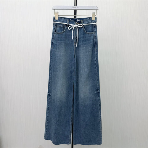 恩●2026夏季新品 阔腿牛仔裤女高腰显瘦宽松直筒百搭休闲长裤992