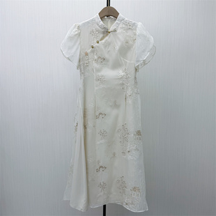 香●2026夏季新品 新中式旗袍裙子女气质显瘦清新淑女连衣裙6660