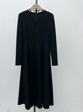 图●2025冬季新品 长袖连衣裙女简约修身显瘦内搭打底T恤裙子4208