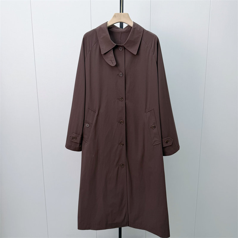 恩●2026秋季新品 风衣女长款宽松通勤简约百搭日常休闲外套685图片