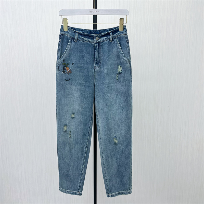 C●2025秋季新品 哈伦牛仔裤女高腰显瘦宽松休闲长裤老爹裤5122