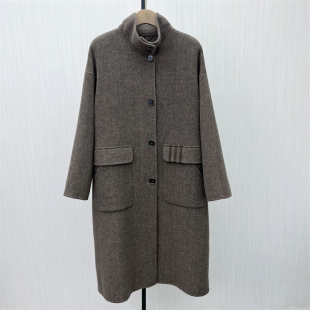 双面呢大衣女气质长款 新品 宽松绵羊毛呢子外套8302 2025冬季