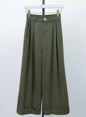C●2026春季新品 阔腿裤女高腰显瘦休闲宽松百搭直筒长裤5279