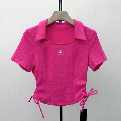 乂●2026春季新品 纯色打底衫女简约修身显瘦内搭短袖T恤上衣2064