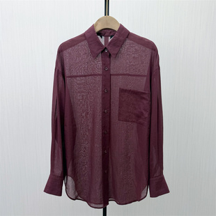 衬衫 图 慵懒风长袖 新品 女休闲宽松百搭轻薄上衣1018 2026夏季