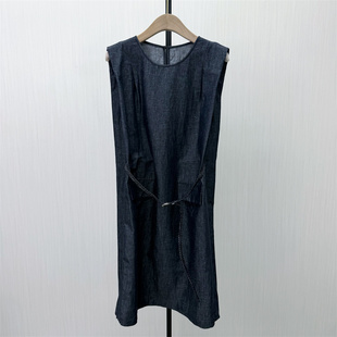 恩●2026夏季新品 棉麻背心连衣裙女宽松休闲简约通勤百搭裙子667
