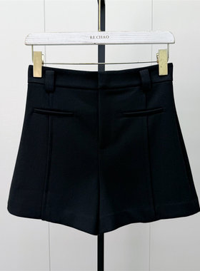 迪●2026冬季新品 西装短裤女高腰显瘦通勤百搭外穿阔腿靴裤6633