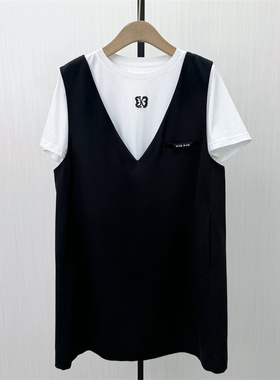 香●2026夏季新品 套装叠穿连衣裙女中长款时尚设计感两件套2418