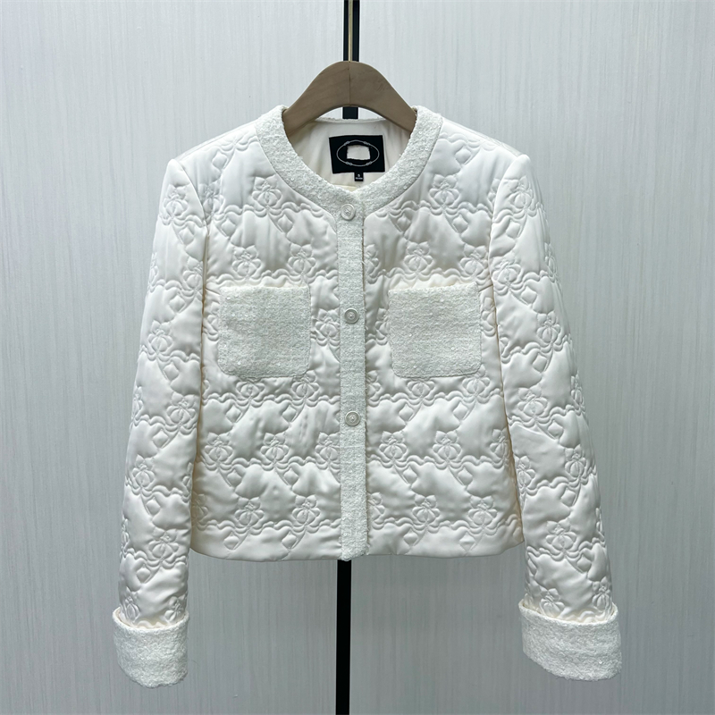 良月●2025冬季新品 小香风夹棉外套女气质短款轻薄保暖棉服2078