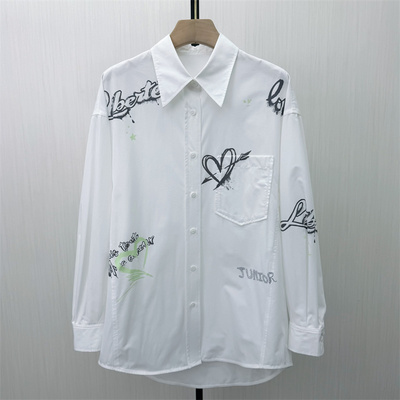 乂●2026春季新 慵懒风长袖衬衫女休闲小众宽松通勤百搭上衣0422