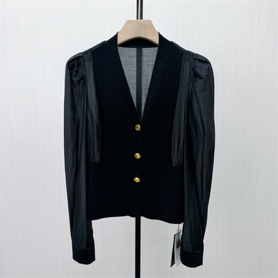 乂●2026春季新品 假两件长袖衬衫女气质宽松简约打底上衣6911