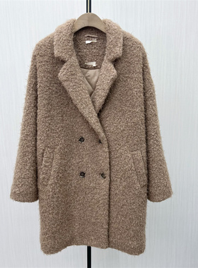 C●2025冬季新品 夹棉呢子大衣女中长款气质宽松加厚毛呢外套3096