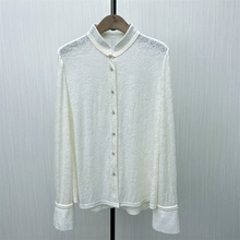 良月●2025冬季新品 新中式上衣女气质国风宽松长袖打底T恤衫7443