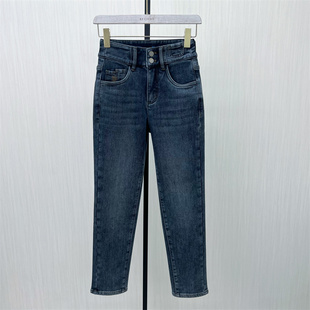 磨毛小脚牛仔裤 新品 2025冬季 5110 长裤 铅笔裤 女高腰显瘦修身