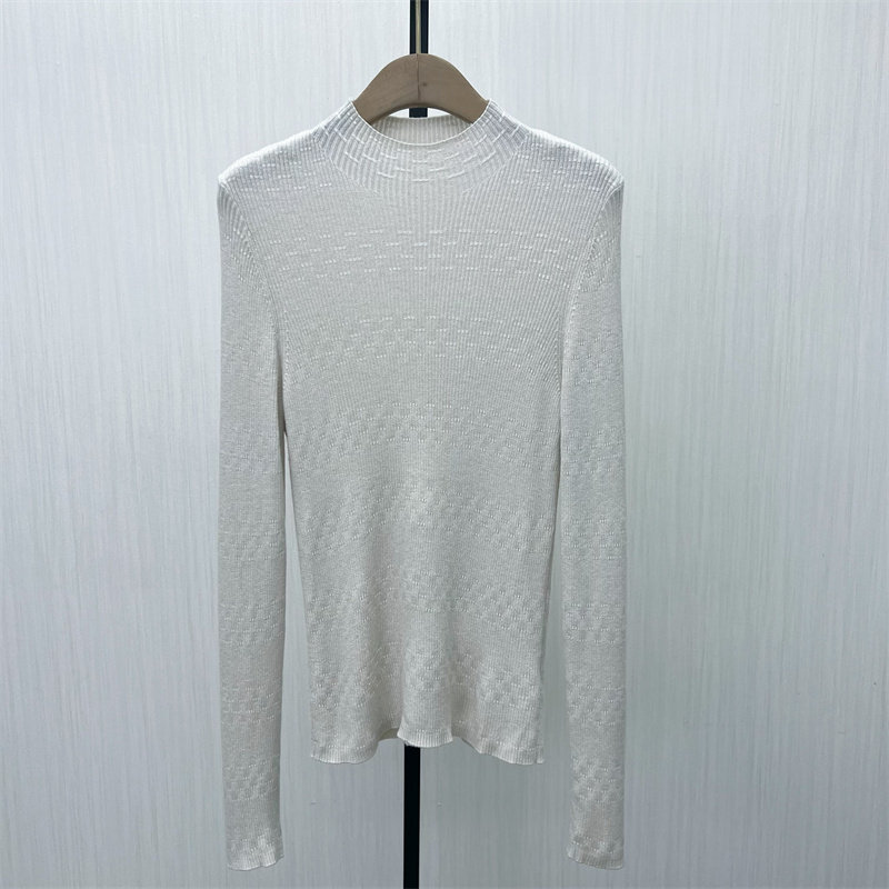 良月●2025冬季新品 针织打底衫女弹力修身显瘦内搭长袖上衣3269