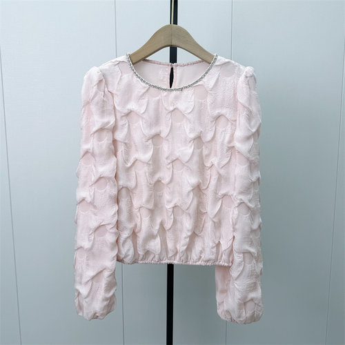 乂●2026秋季新品 法式长袖衬衫女小众气质别致宽松日常上衣4833