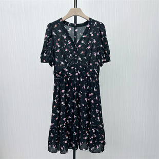 恩●2025夏季新品 法式碎花连衣裙女气质显瘦小清新a字茶歇裙585